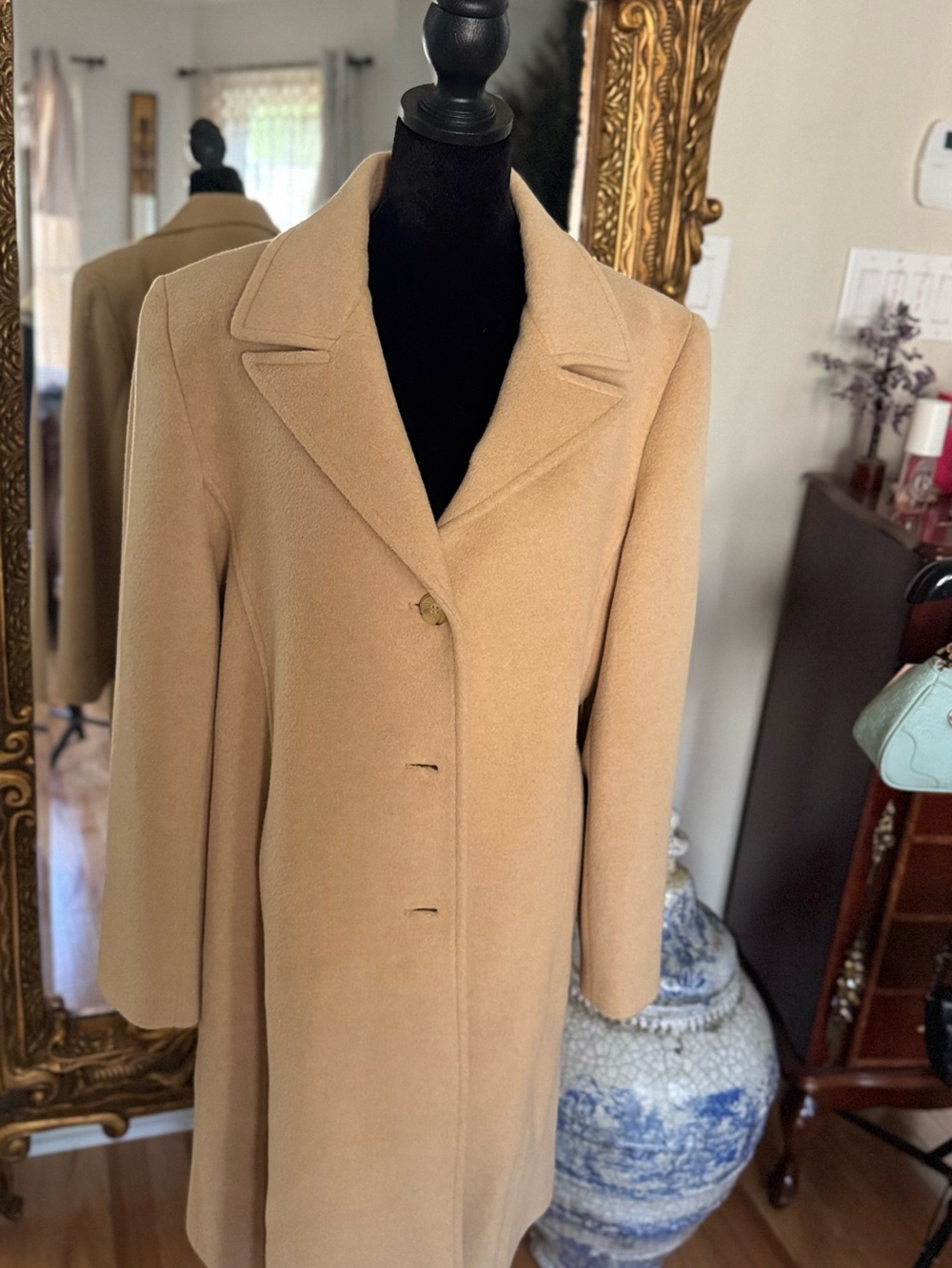 Larry Levine Camel Trench Coat